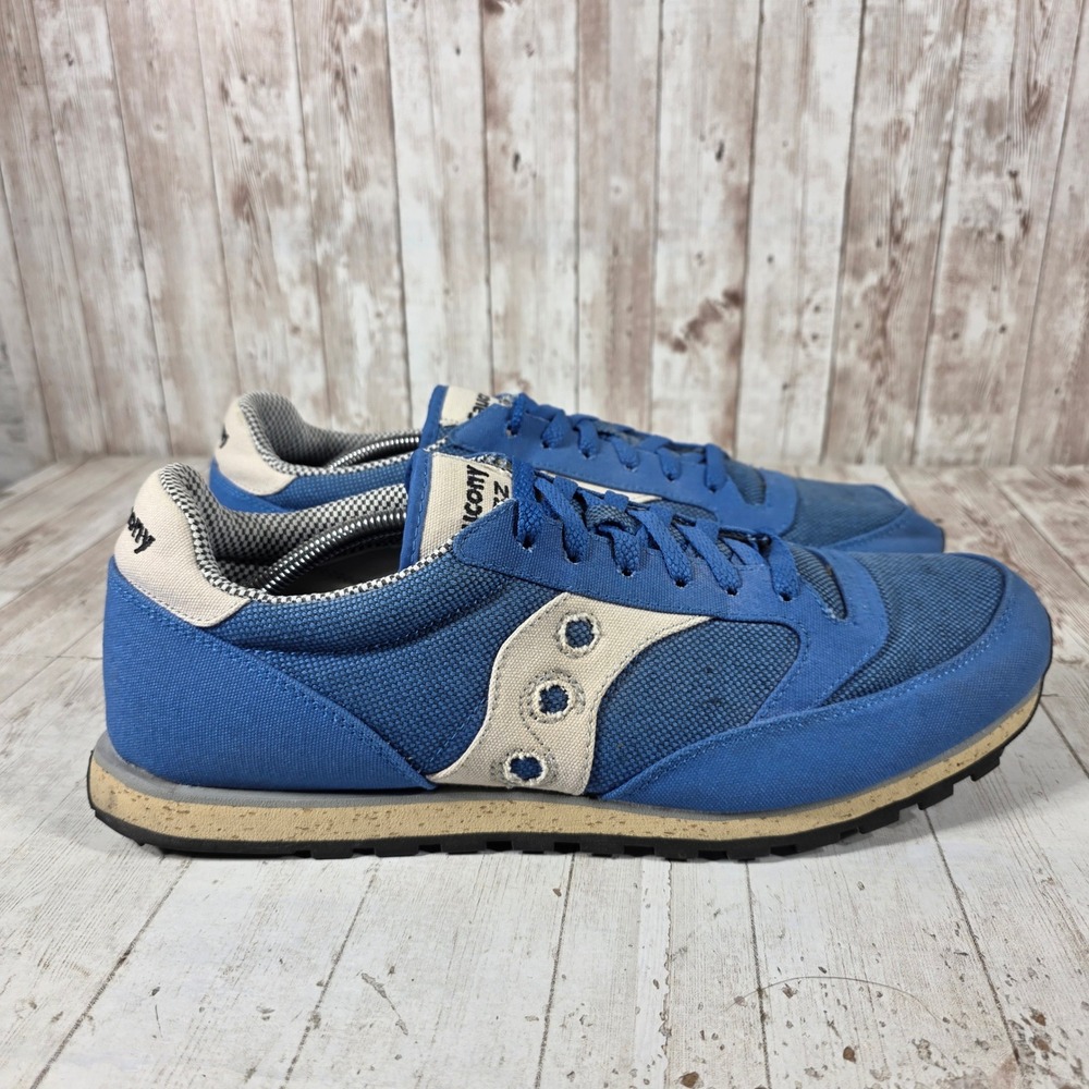 Saucony Jazz Low Pro Mens Blue Tan Sneakers S2887-57 Size 14